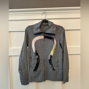 Lululemon Define Jacket Size 6 Gray Print Zip Up